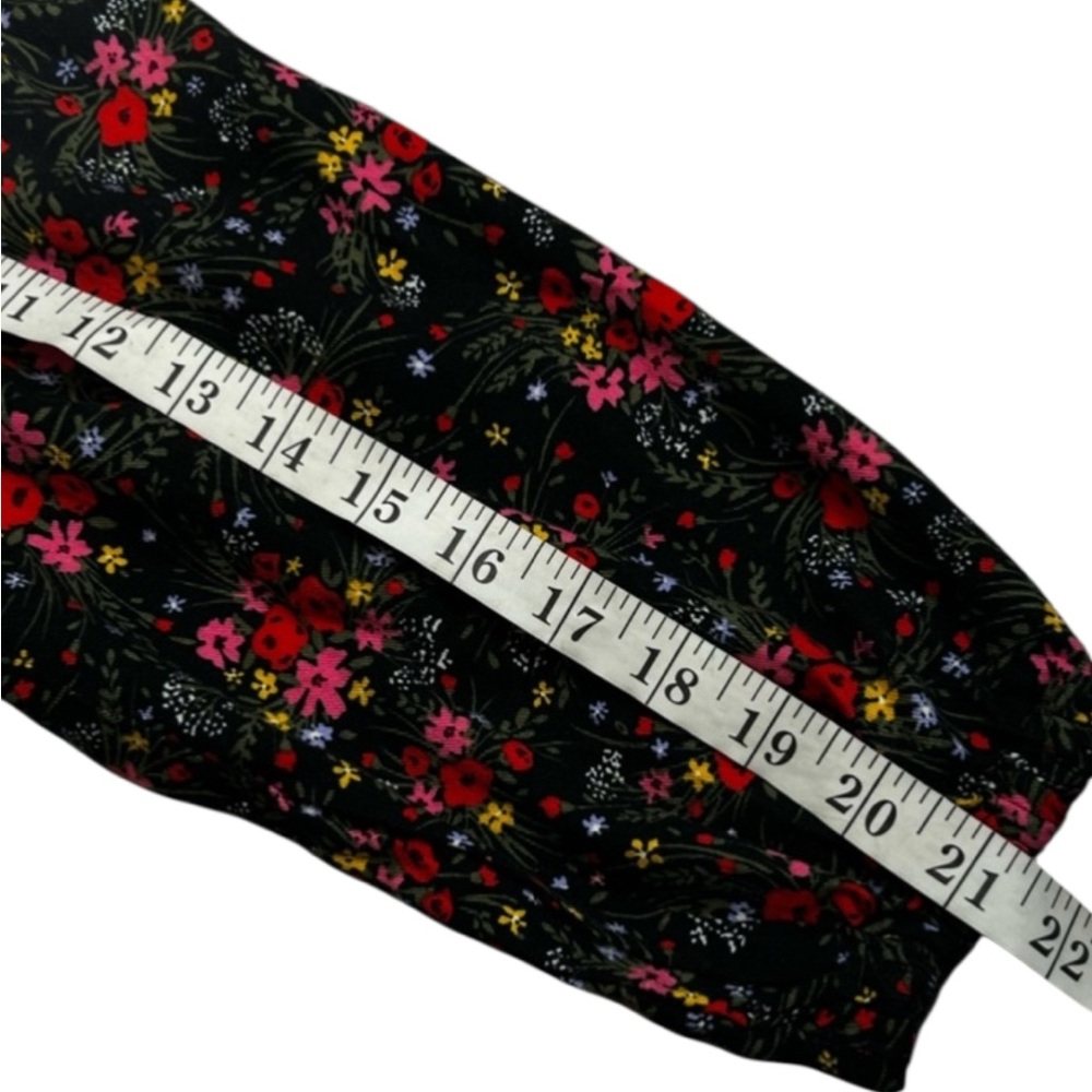 Cat & Jack Girls Black Floral Tiered Dress Size XL 14/16 Long Sleeve - Picture 5 of 9